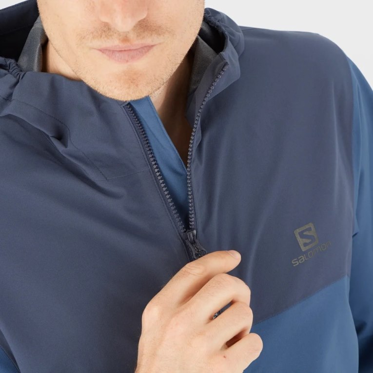 Navy Salomon Essential Waterproof 2.5 L Men's Shell Jackets | IE XS9458